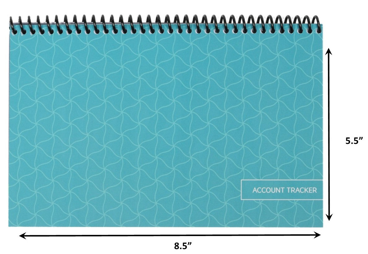 The Superior Check and Debit Card Register - Teal, Wide