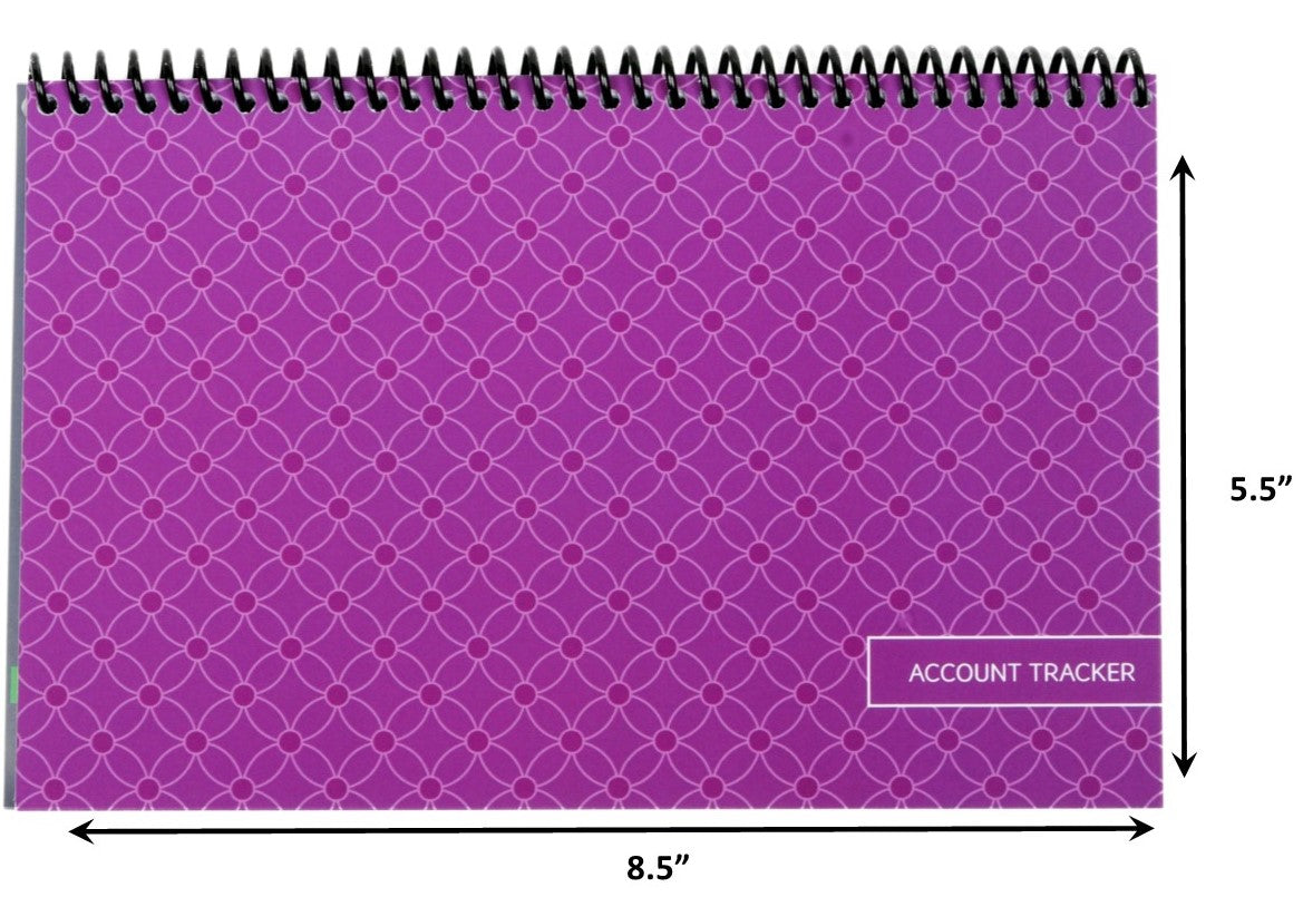 The Superior Check and Debit Card Register - Purple, Wide